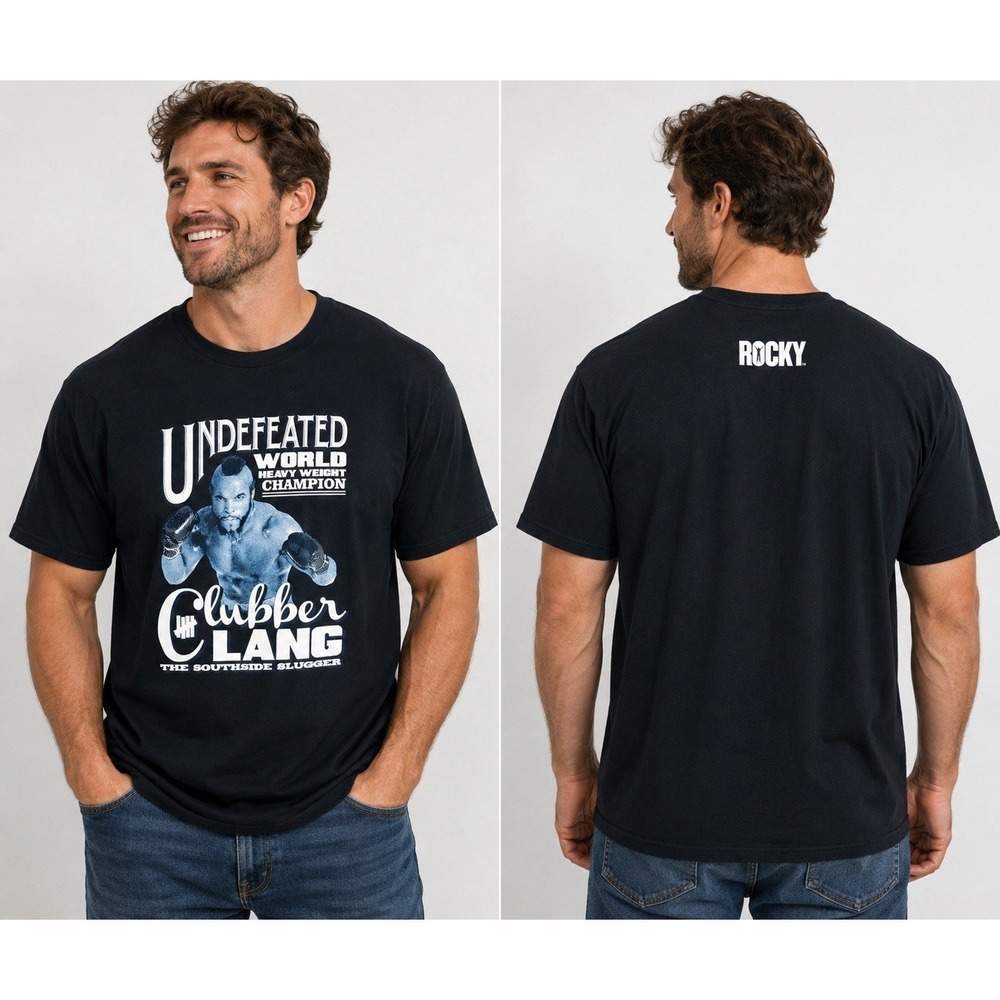 UNDEFEATED x ROCKY Clubber Lang Men's Large T-shirt Boxing Mr T -2304